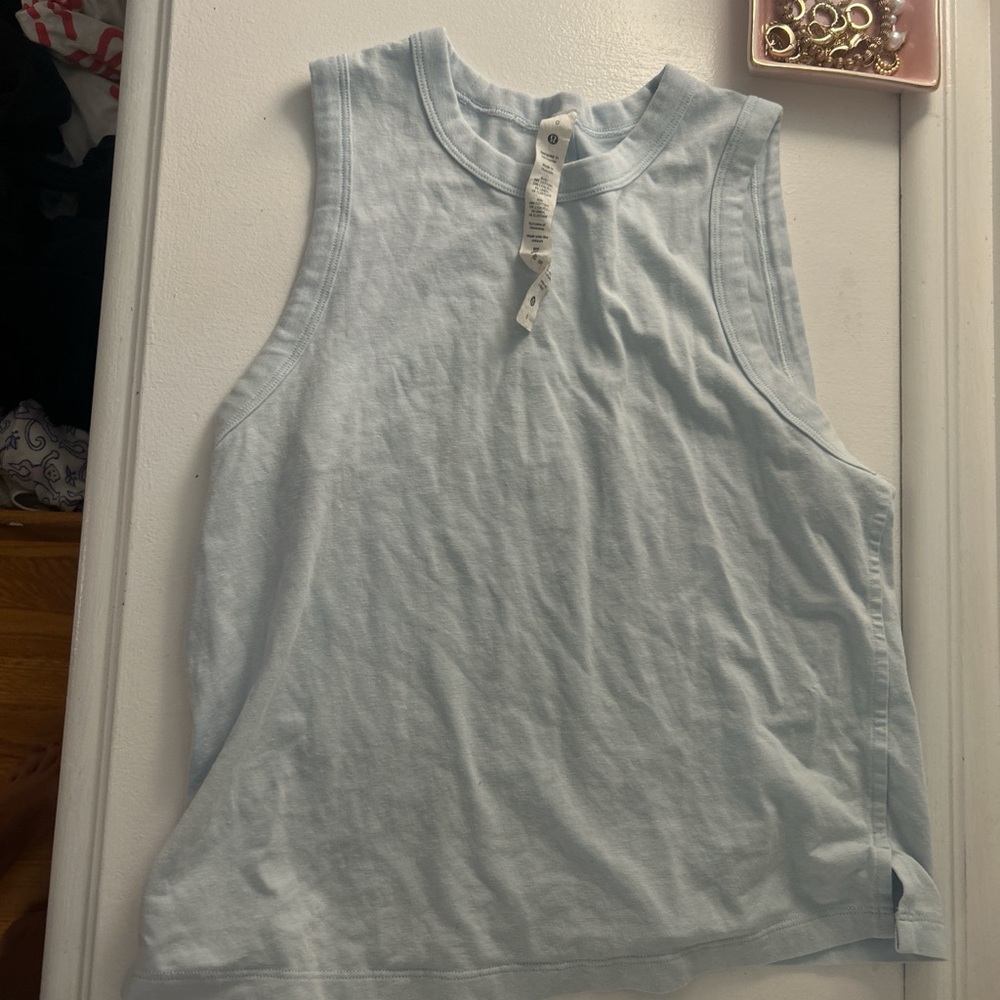 lululemon athletica Light Blue Sleeveless Tee
